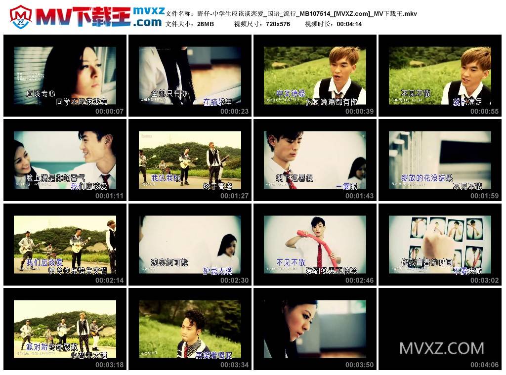 野仔-中学生应该谈恋爱_国语_流行_MB107514